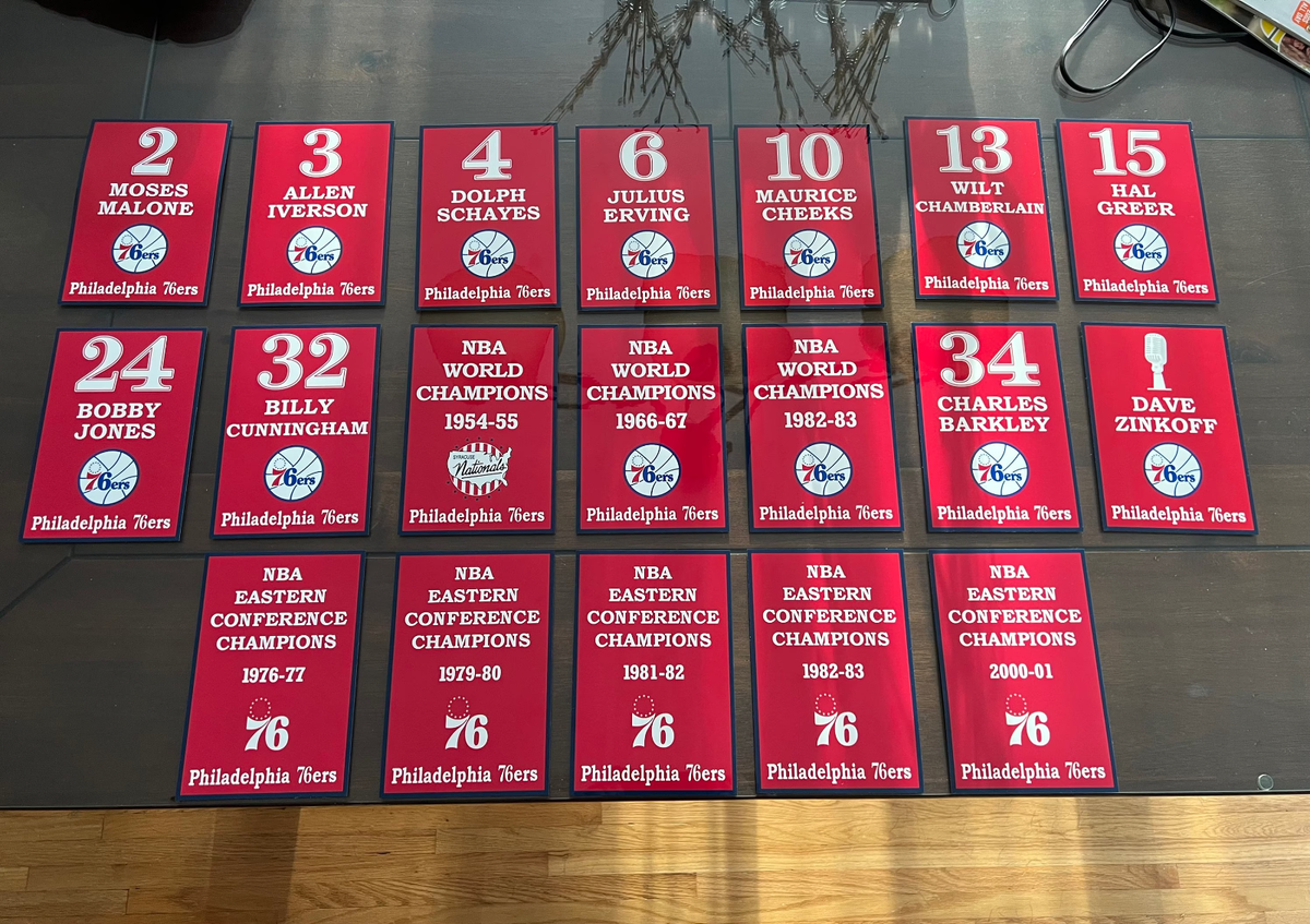 Charles Barkley Philadelphia Sixers Retired Numbers 76ers Retired