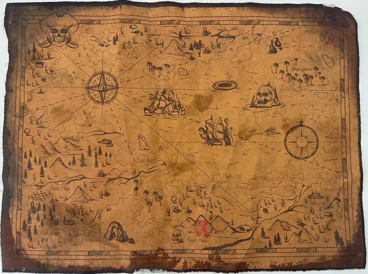 MAPA DO TESOURO  Pirate treasure maps, Pirate maps, Treasure maps