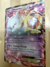 Mewtwo EX XY107 Black Star Promo - Holo Rare Pokemon Card NM minor flaw on back 