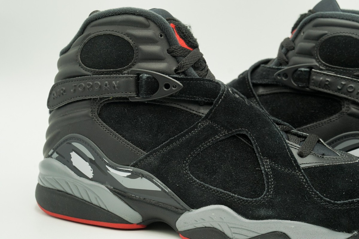 AIR JORDAN 8 VIII RETRO SIZE 8 BLACK GYM RED WOLF GREY 305381-022 Bred main image 4
