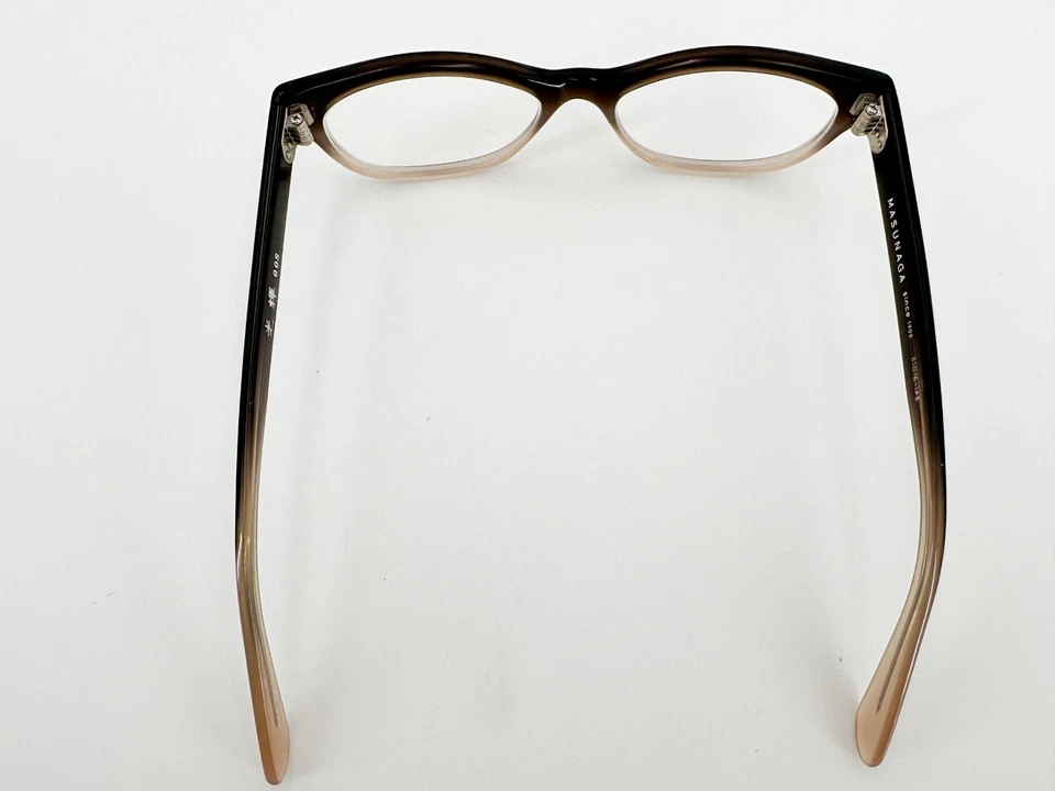Monturas de gafas Masunaga 008 #23 marrón 49[]16-140 beige ojo de gato Japón J456 Foto 4 de 4