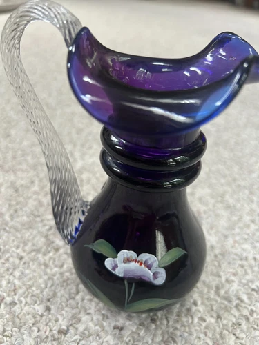 Fenton Glass Messenger Exclusive 2001 Pitcher Signed Nancy Fenton #1649