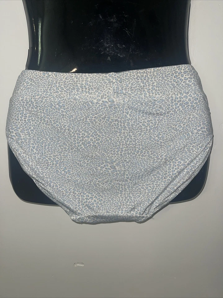 Bragas de bikini Warner's blancas azules de corte alto ropa interior Sissy bragas talla grande Foto 3 de 3