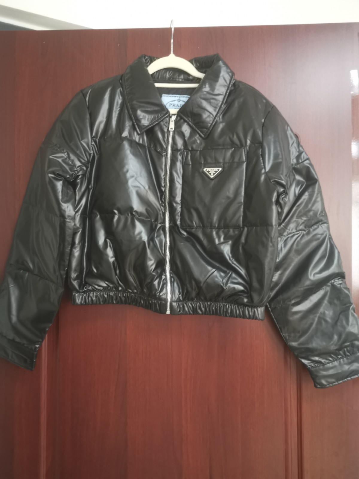 PRADA Black Down Jacket Puffer Coat For Women