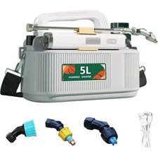 5L Battery Powered Garden Electric Sprayer with 3 Mist Nozzles Retractable Wand
