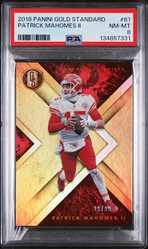 2018 PANINI GOLD STANDARD #61 PATRICK MAHOMES II 29/99 PSA 8