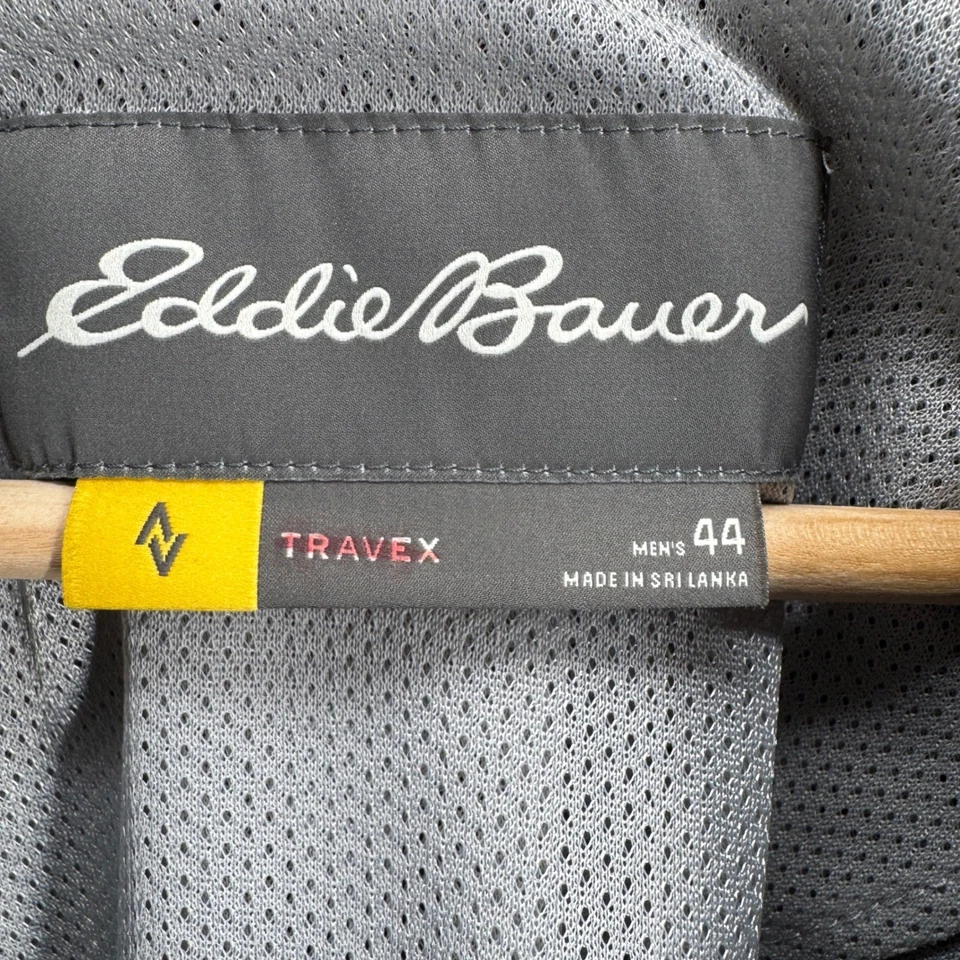 Chaqueta Blazer Eddie Bauer Travex Para Hombres 44 Negra Ligera Aventura al Aire Libre Foto 3 de 4