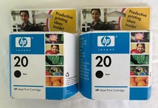 Lot of 2 HP 20 C6614DN OEM Black Ink Cartriges NEW/SEALED Expire May 2007