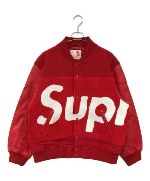Veste universitaire chenille grand logo L Supreme