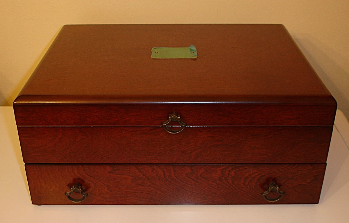 25+ Reed & Barton Wood Storage Chest Flatware Storage for sale