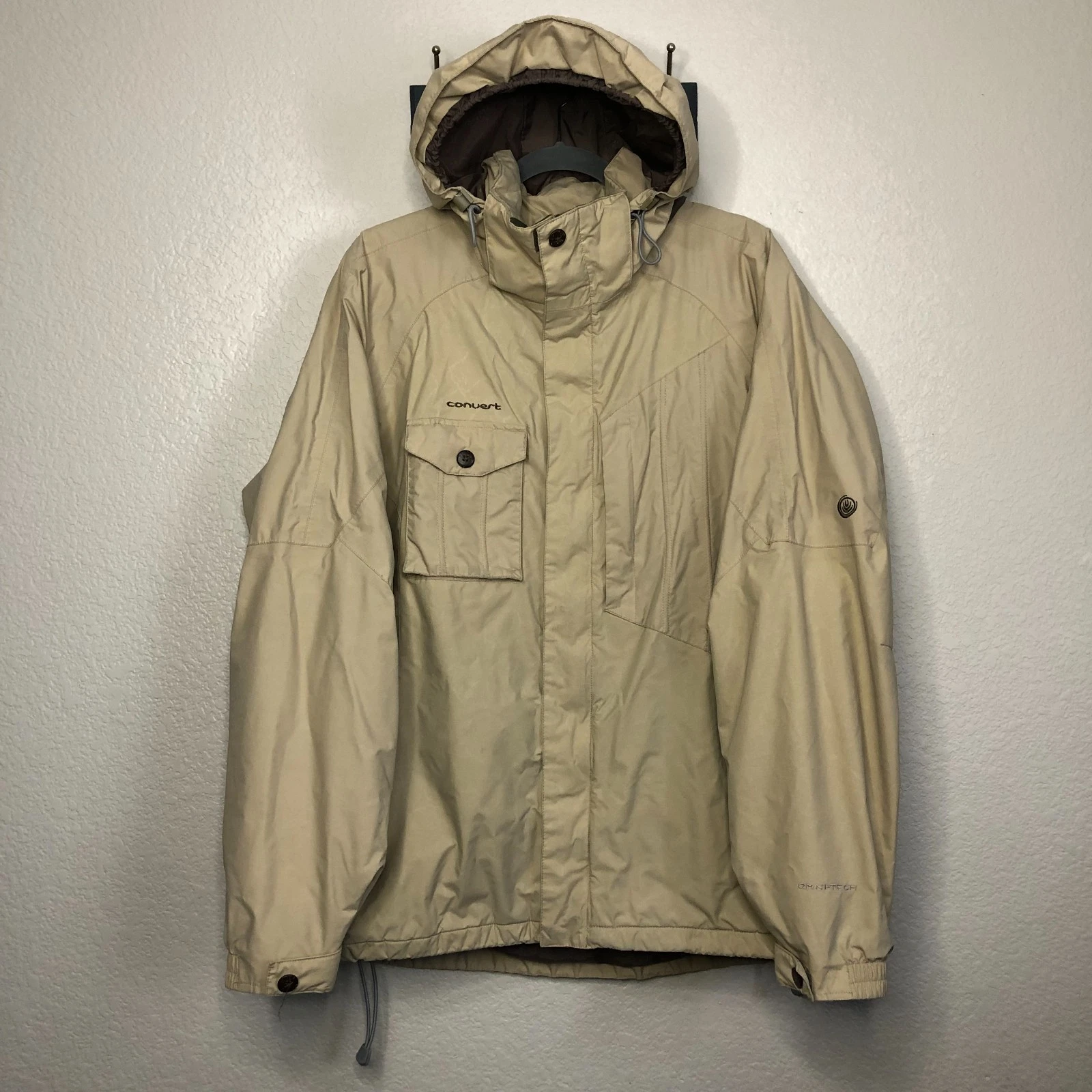 Columbia Convert Omni-Tech Boardwear Waterproof Outdoor Full Zip Jacket Men's L