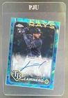 Junior Caminero 2024 Topps Chrome Update Aqua Blue Lava Lamp Auto RC /175