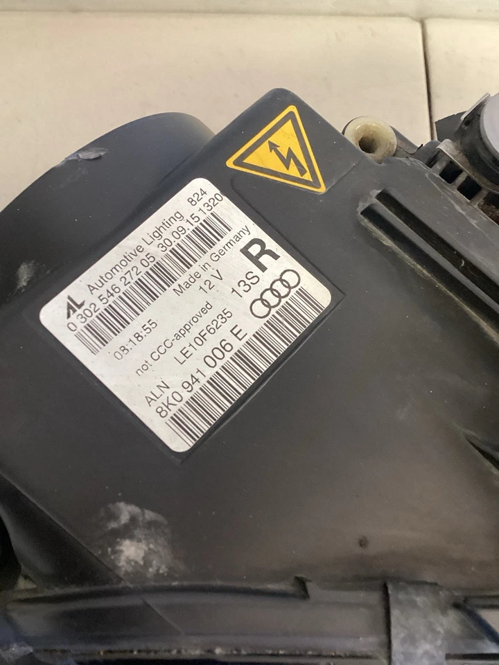 2013-2014-2015-2015 AUDI A4 XENON HEADLIGHT COMPLETE RIGHT RH PASSENGER USED OEM - Image 4 of 4