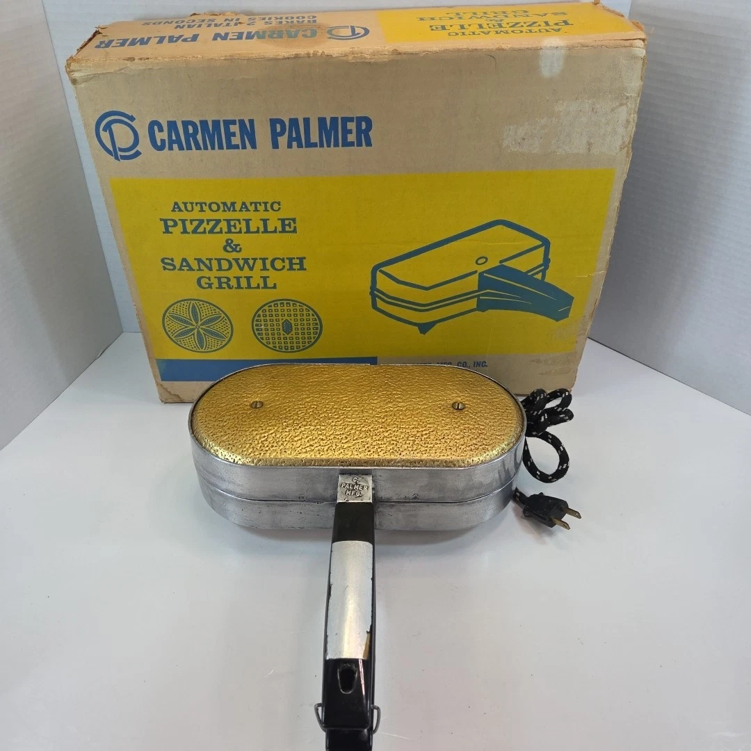 C Palmer Pizzelle Italian Waffle Cookie Maker Electric Made in USA Orig Box
