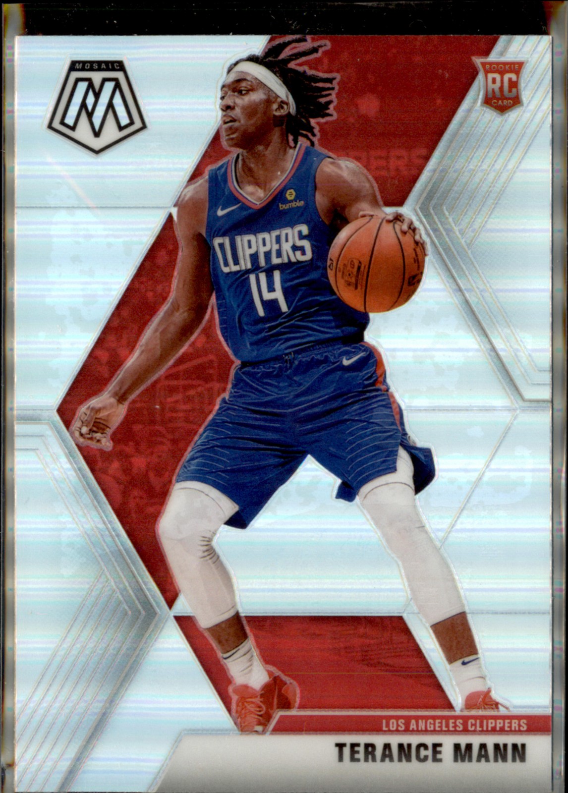 2019-20 Panini Mosaic #246 Terance Mann Silver Prizm 3 4 A