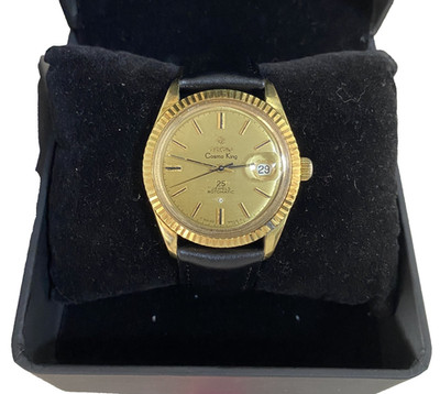 Titoni Cosmo King Automatic Gold Dial Stainless Steel Gent's Watch Vintage
