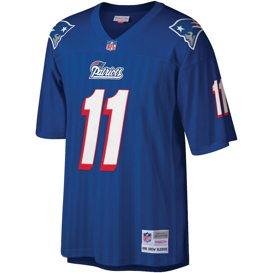 Camiseta deportiva réplica Mitchell & Ness de los New England Patriots de Drew Bledsoe - Real Foto 2 de 3