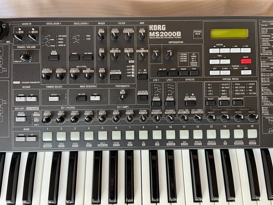 KORG MS2000B ANALOG MODELING SYNTHESIZER VOCODER unused item with original box - Image 3 of 4