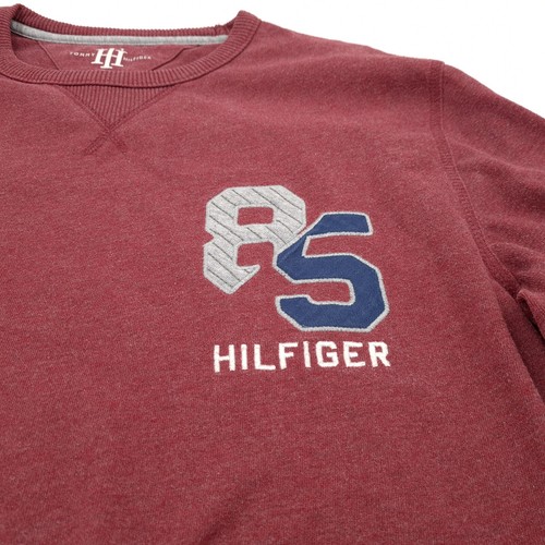 Suéter Vintage Tommy Hilfiger Para Hombre Color Burdeos Rojo De Algodón Talla M - Imagen 5 de 7