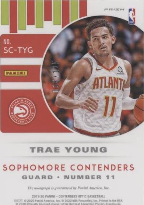 Trae Young Contenders Optic RC 鑑定済み 2019-20 Panini Contenders Optic - Trae Young #SC-TYG for sale | eBay