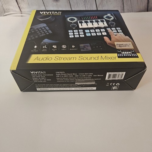Vivitar Creator Series Audio Stream Sound Mixer USB-C Bluetooth Voice Effects