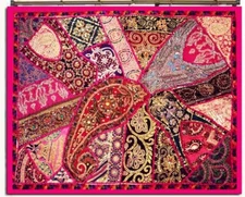 35" EXQUISITE DÉCOR BORDER WALL SARI THROW TAPESTRY HANGING FESTIVE SEASON GIFT