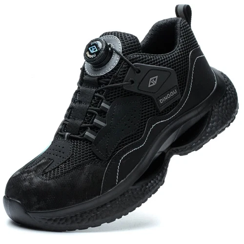 Herren Drehknöpfe Sicherheitsschuhe Stahlkappe Pannensicher Turnschuhe Schutz - Bild 20 von 23