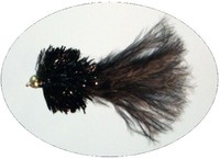 12 Pack Trout Fly Midnight Black Gold Head Fritz Lure Size 8 12 Pack Trout Fly Midnight Black Gold Head Fritz Lure Size 8