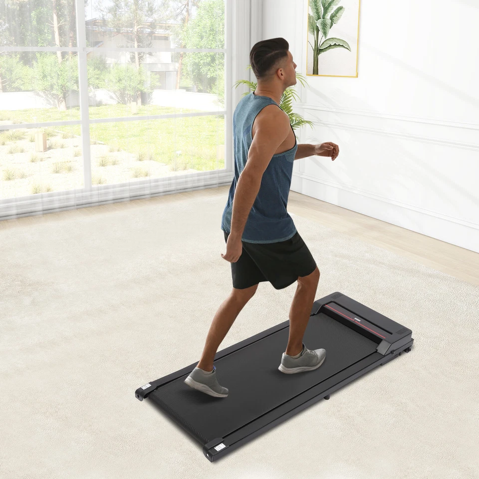 Electric Treadmil Under Desk Walking Pad Home Office Fitness Running Jogging LED - Image 4 of 4