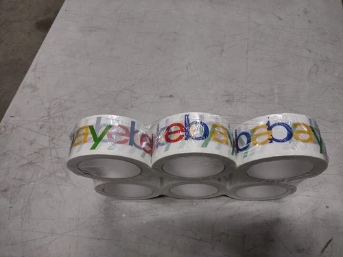6 ROLLS OF OFFICIAL EBAY BRANDED TAPE L.E. PACKING SHIPPING SUPPLIES 75' x 2"
