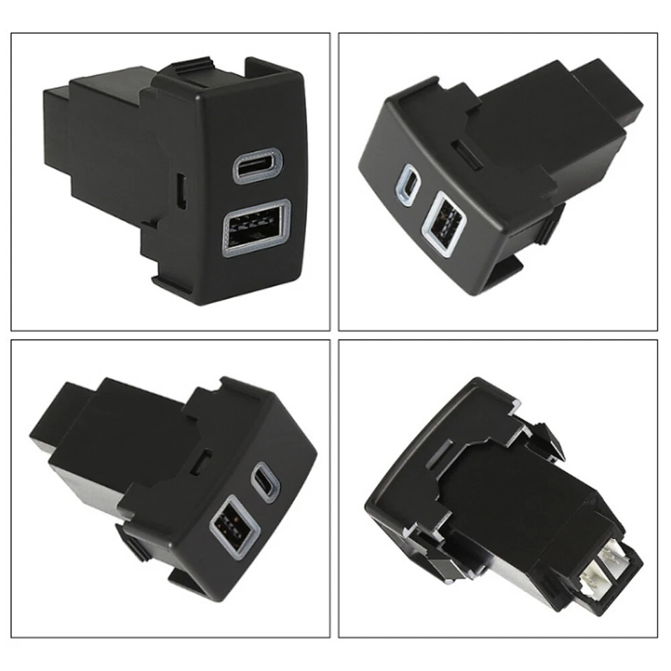 Cargador rápido botón interruptor/doble puerto para Mazda RX-8 Mazda 3/5/6/Ford Ranger PX Foto 3 de 4