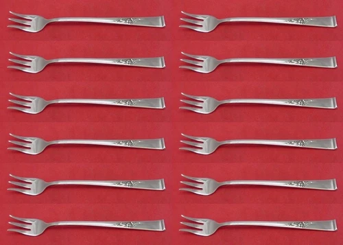 Classic Rose by Reed and Barton Sterling Silver Cocktail Fork Set 12 pcs 5 1/2"