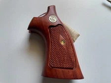New Grips For S&W K/L Frame Square Butt Checker & Opened Back Wood #Ksq32