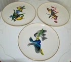 VTG AMERICAN SONGBIRDS PLATES 3 SYRACUSE CHINA GOLDFINCH CEDAR WAXWING BUNTING