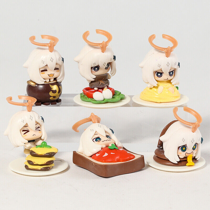  miHoYo Genshin Impact: Paimon is NOT Emergency Food! Mascot  Figure Collection (Set of 6) : Toys & Games