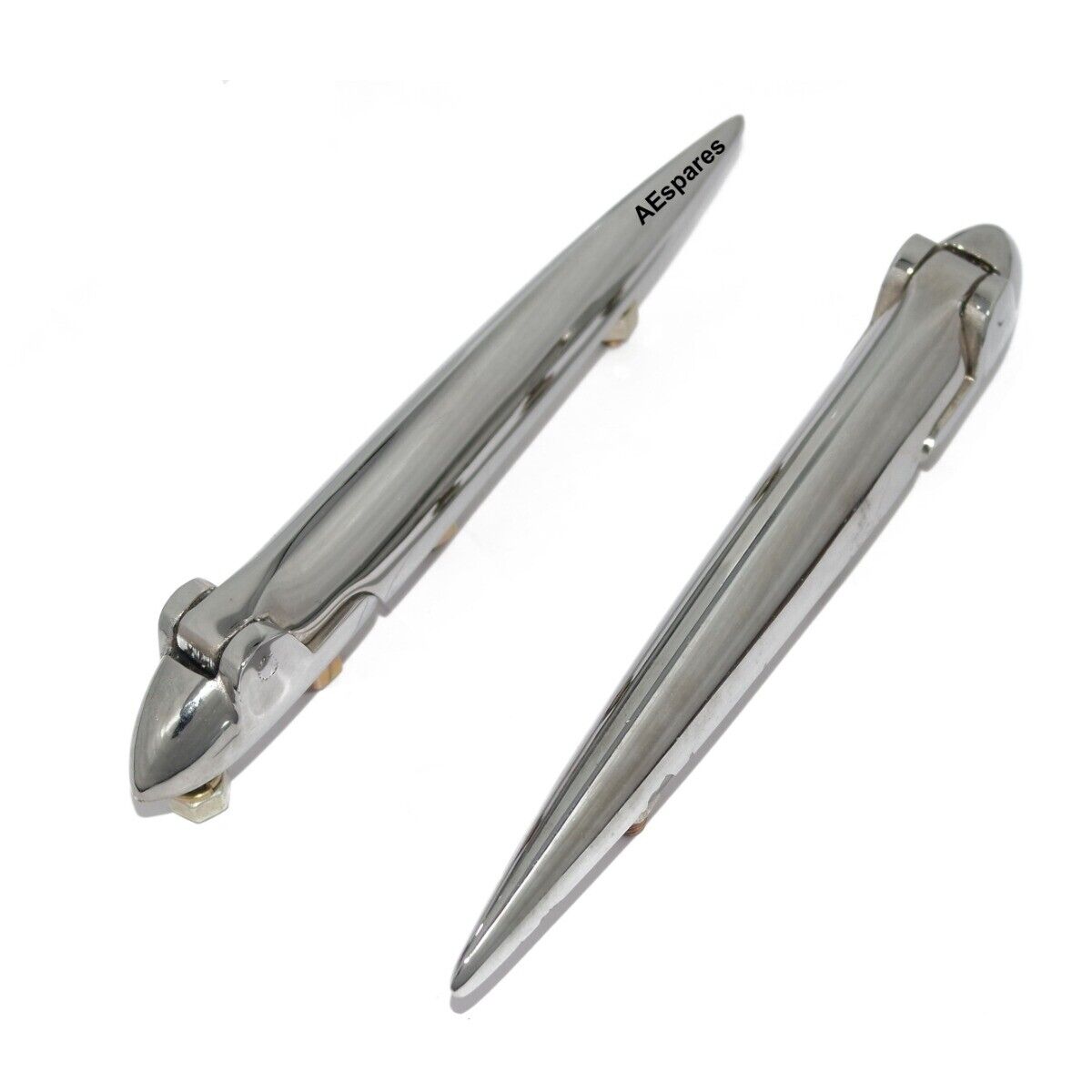 Bonnet Hood Hinges Set Chrome Plated Pair Morris Oxford Bonnet Hood Hinges Set Chrome Plated Pair Morris Oxford