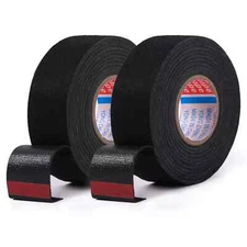  Rolls Width 1in Wire Loom Harness Tape,Speaker Wiring Harness Cloth Tape,Black 