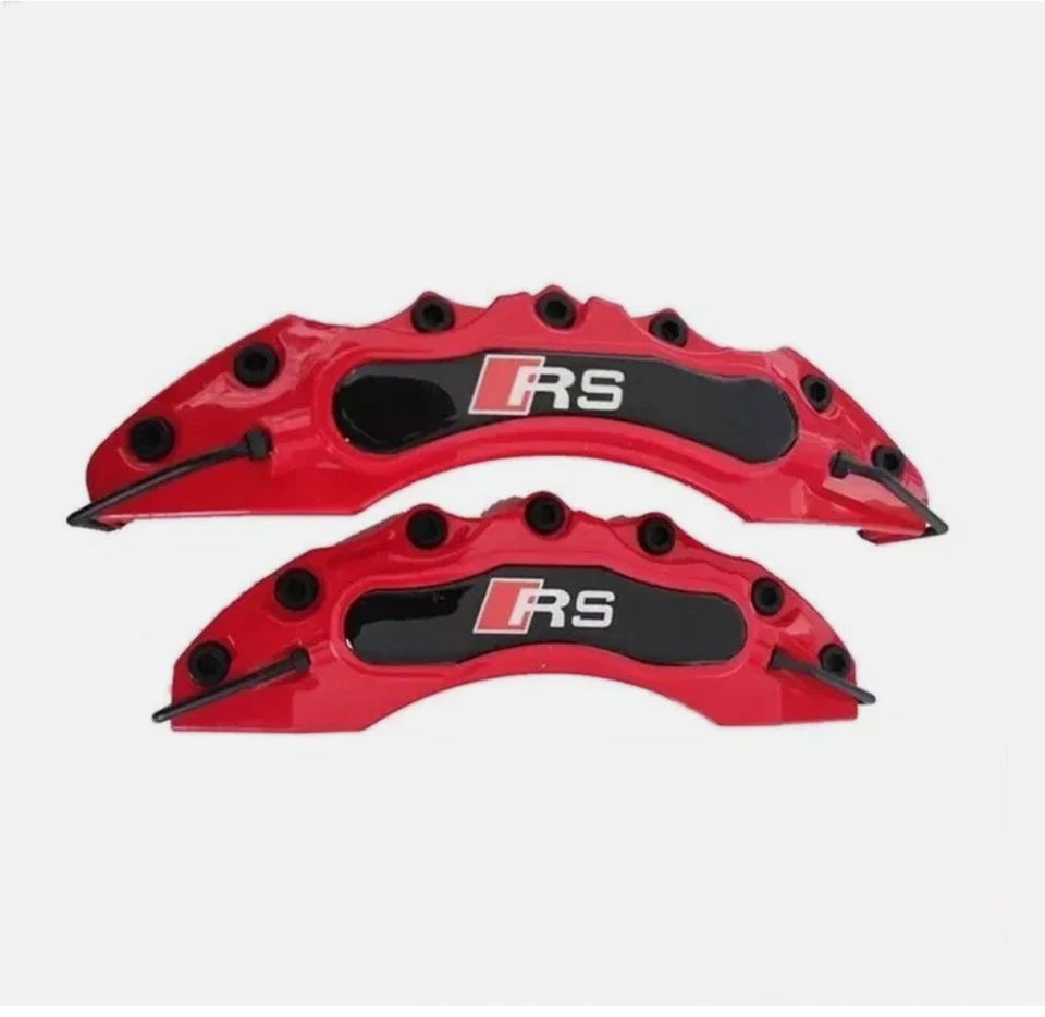 4PCS RS Brake Caliper Covers Red for Audi A3 A4 A5 A6 S3 S4 S5 Q5 Q3 RS3 RS5 Mod - Image 4 of 4