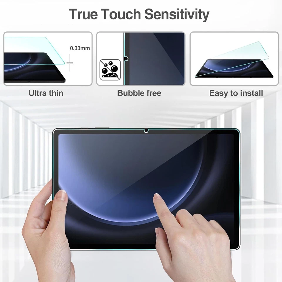 2 Pcs Glass Screen Protector For Samsung Galaxy Tab S9 FE Plus S9 S8 S7 Plus Fe - Image 4 of 4