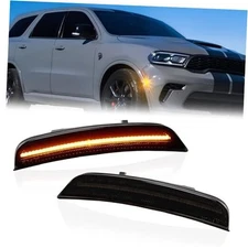 LED Side Marker Lights for 2021 2022 2023 2024 2025 Dodge Durango Front Amber