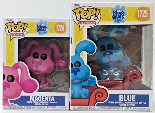 Funko Pop! Television Blue's Clues & You Magenta #1724 Blue #1725 6" Set of 2
