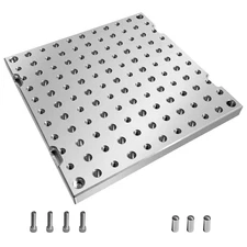 10"X10"X0.8" Aluminum 6061 Fixture Plate Jig Custom CNC Machining Manufacturing