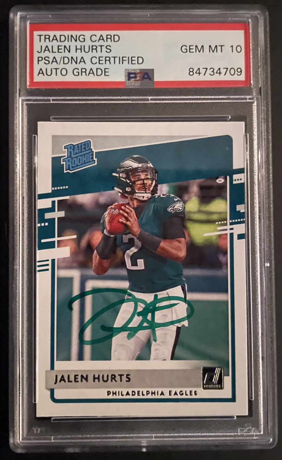 Jalen Hurts Panini Donruss #314 Autograph-Bronze