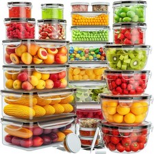 52PCS Food Storage Containers with Lids, Airtight Leakproof Meal Prep Set with
