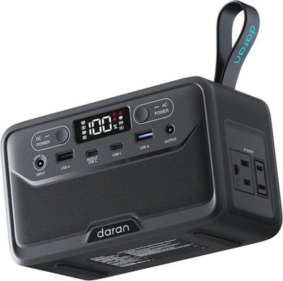 2026 Portable Power Station 89.6Wh LiFePO4 Battery, Solar Power Bank with AC ...