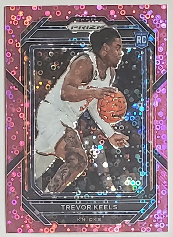 Trevor Keels 2023-24 Panini Prizm #260 Pink Fast Break Prizm RC /50 N.Y. Knicks