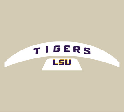 LSU Tigers Riddell Mid-Size Speedflex Football Helmet Bumper Decal Set