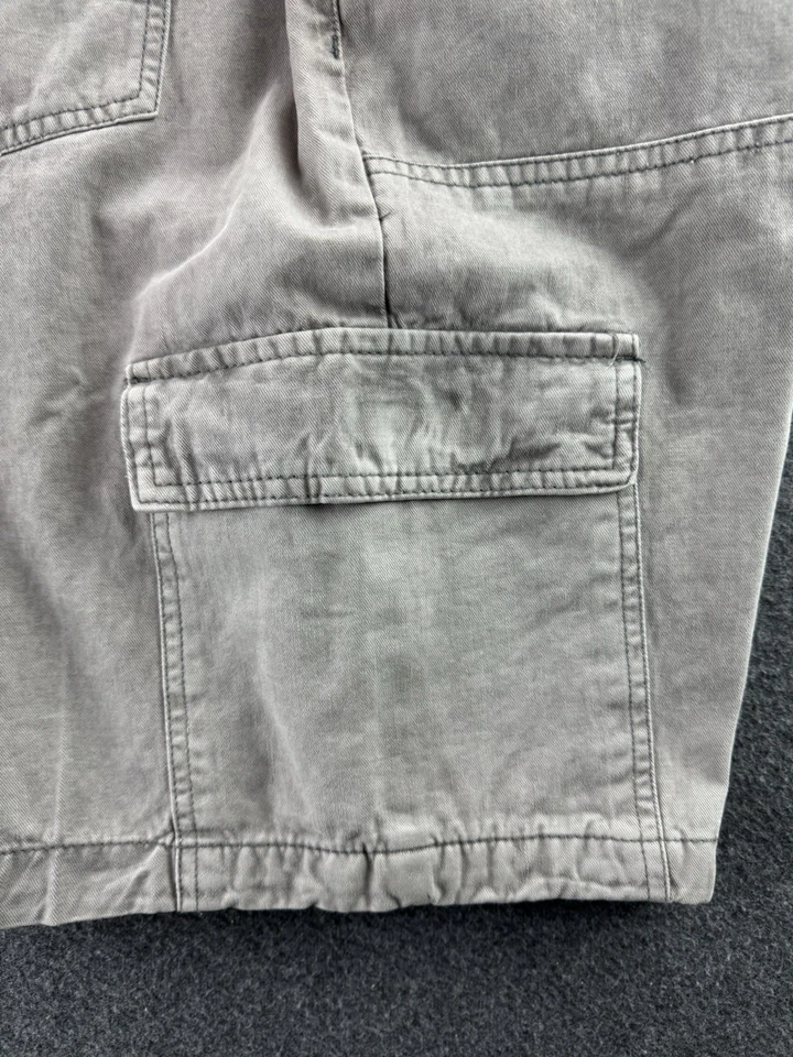 Zoo York 男式 Y2K 宽松合身厚帆布短裤 36 码灰色工装滑板 — 第 2/4 张图片