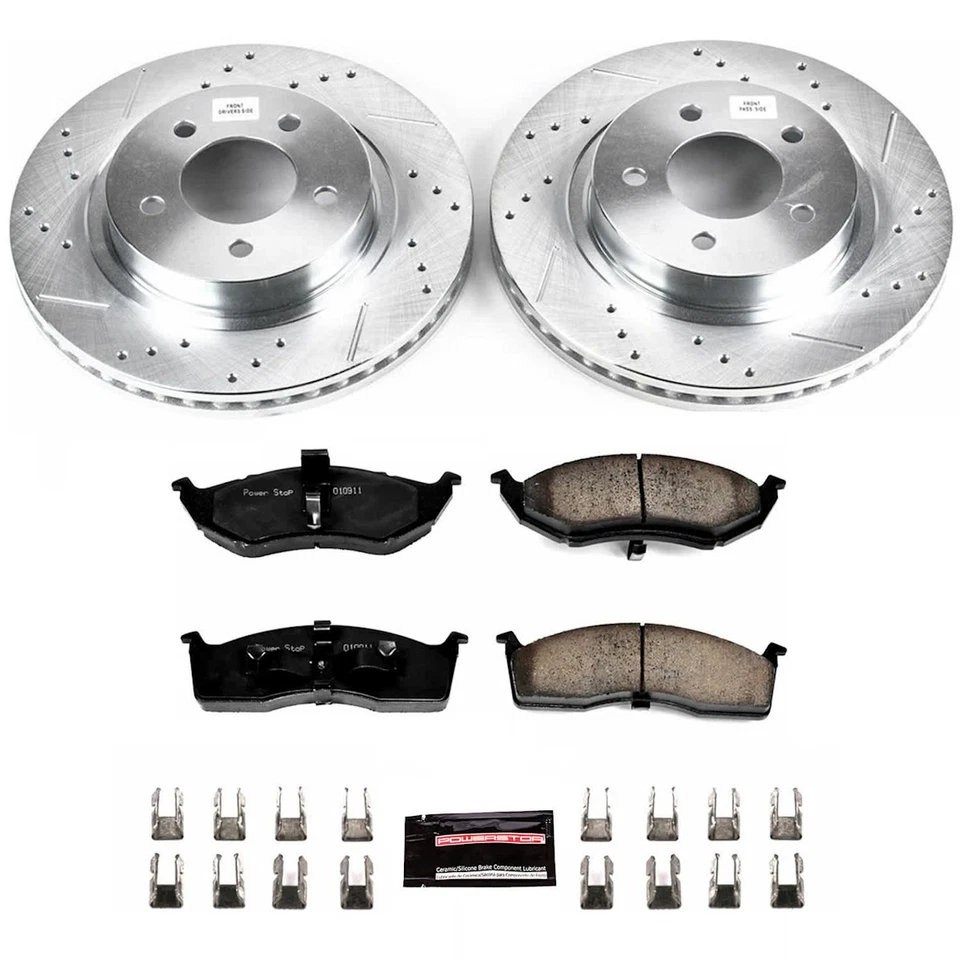 K1692 Powerstop 2-Wheel Set Brake Disc and Pad Kits Front for 300 Chrysler 300M - Image 3 of 3