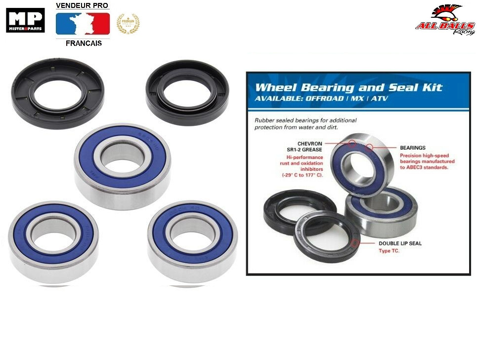 Kit roulements roue arrière 25-1457 Gas Gas EC MC 125 200 250 300 en acier